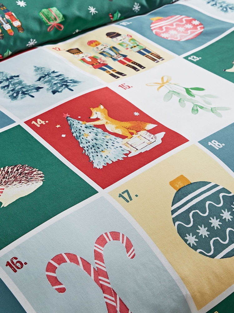 Juego de fundas de edredón con diseño navideño de calendario de adviento de Catherine Lansfield - Imagen 4 de 4