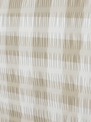 Catherine Lansfield Natural Seersucker Gingham Check Easy Care Duvet Cover Set - Image 5 of 5
