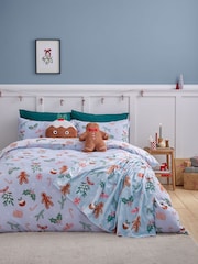 Catherine Lansfield Blue Christmas Gingerbread Man Duvet Cover Set - Image 1 of 5