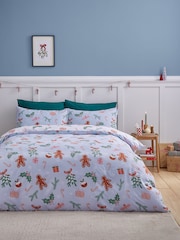 Catherine Lansfield Blue Christmas Gingerbread Man Duvet Cover Set - Image 2 of 5