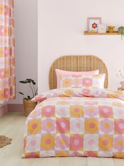 Catherine Lansfield Retro Daisy omkeerbare dekbedovertrekset - Image 3 of 5