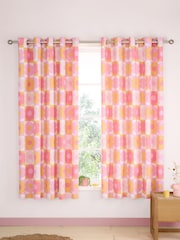 Catherine Lansfield Retro Daisy Reversible Lined Eyelet Eyelet Curtains - Imagem 2 de 3