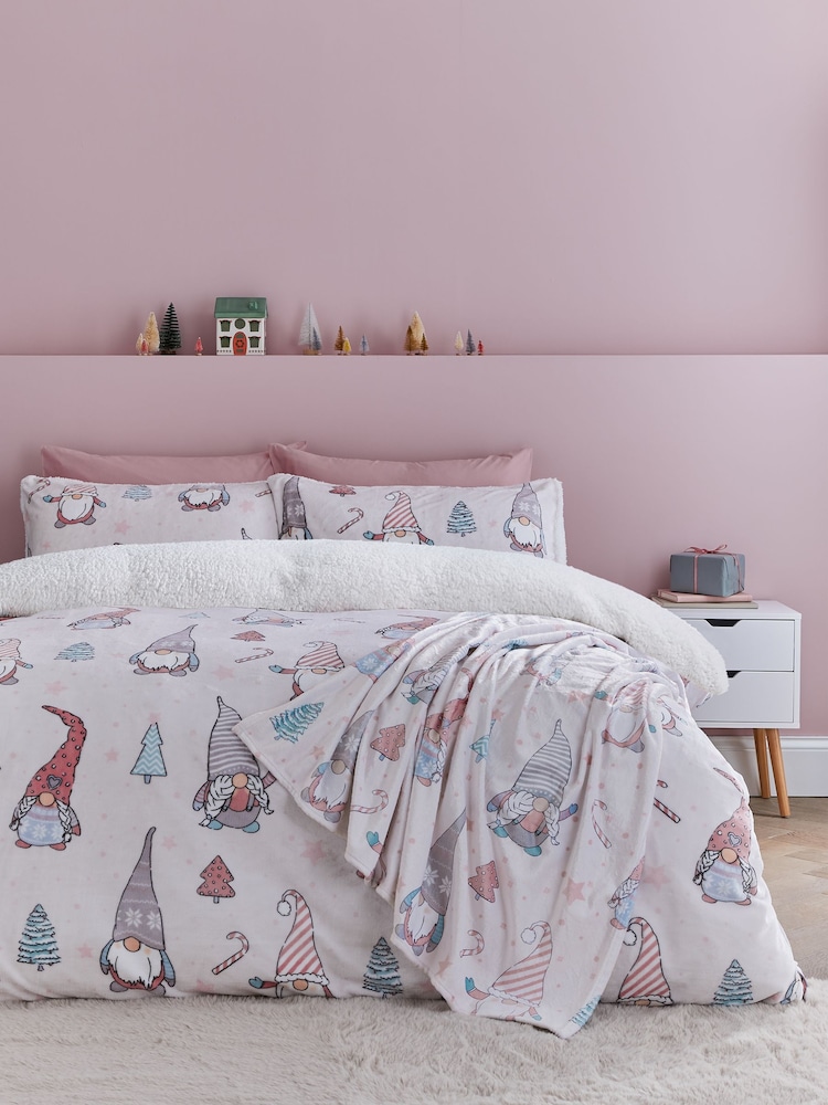 Catherine Lansfield Рождество Праздничный комплект Gonk Cosy Fleece пододеяльник - Изображение 1 из 5