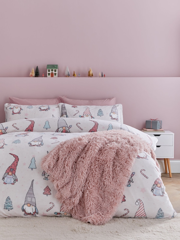 Catherine Lansfield Рождество Праздничный комплект Gonk Cosy Fleece пододеяльник - Изображение 2 из 5