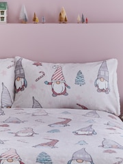 Catherine Lansfield Рождество Праздничный комплект Gonk Cosy Fleece пододеяльник - Изображение 4 из 5