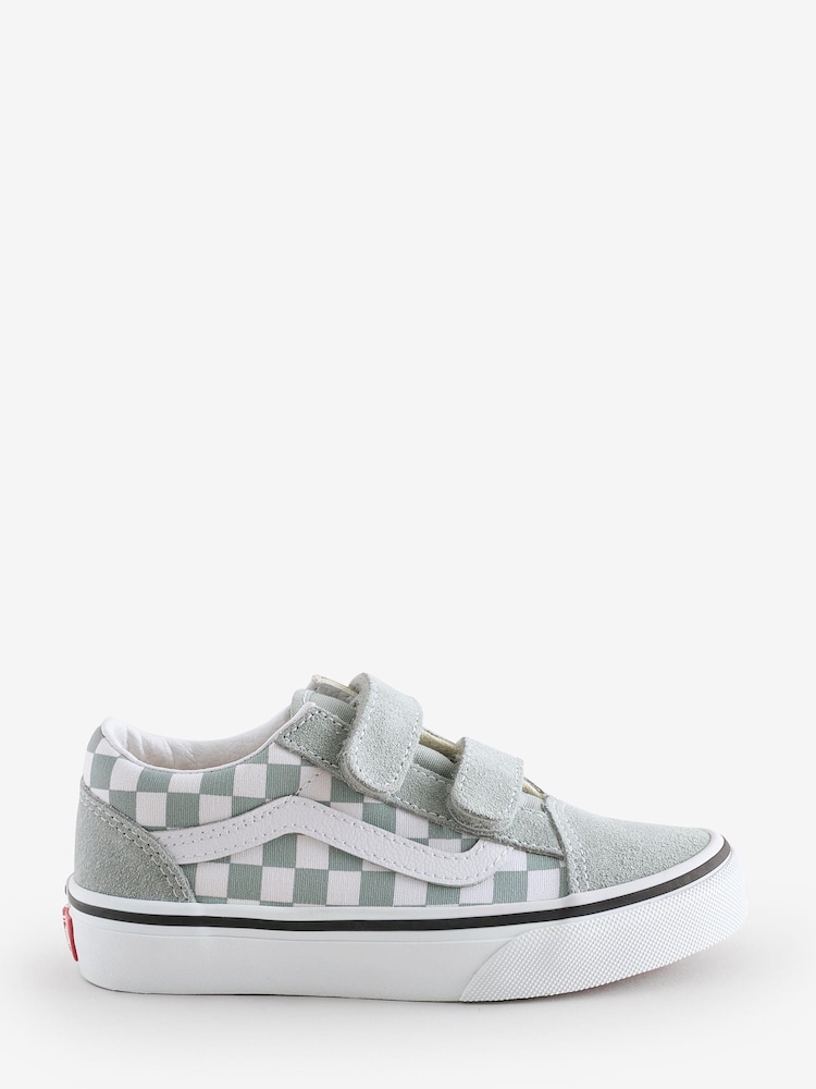 Vans Grey Checkered Old Skool Youth Trainers - Image 1 of 4