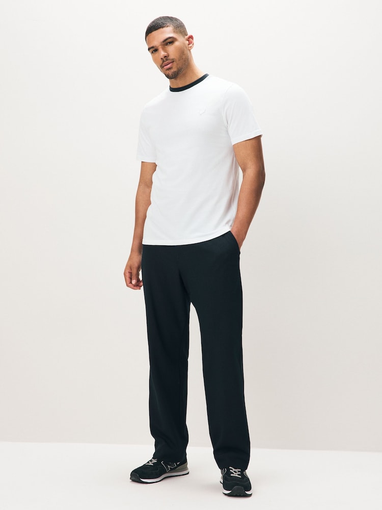 Blanco - Lyle & Scott Cotton Contrast Collar Superfine T-Shirt - Imagen 1 de 4