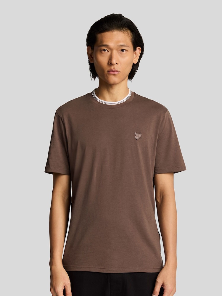 Lyle & Scott Purple Cotton Tipped Superfine T-Shirt - Image 1 of 4