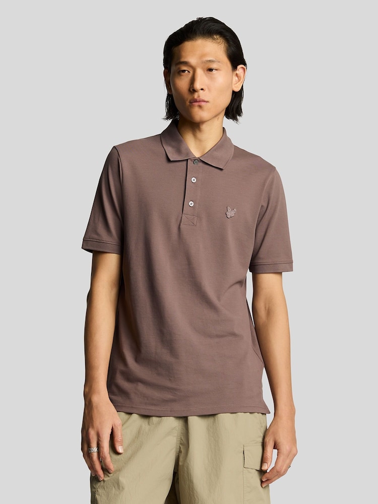 Lyle & Scott Brown Superfine Polo Shirt - Image 3 of 4