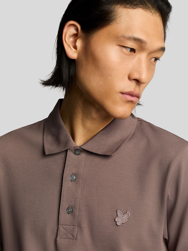 Lyle & Scott Brown Superfine Polo Shirt - Image 4 of 4