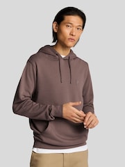Lyle & Scott Brown Cotton Superfine Pullover Hoodie - Image 1 of 4