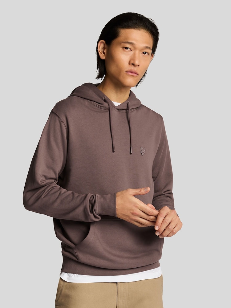 Lyle & Scott Brown Cotton Superfine Pullover Hoodie - Image 1 of 4