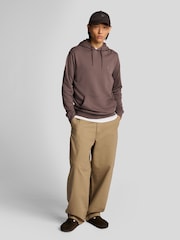Lyle & Scott Brown Cotton Superfine Pullover Hoodie - Image 2 of 4