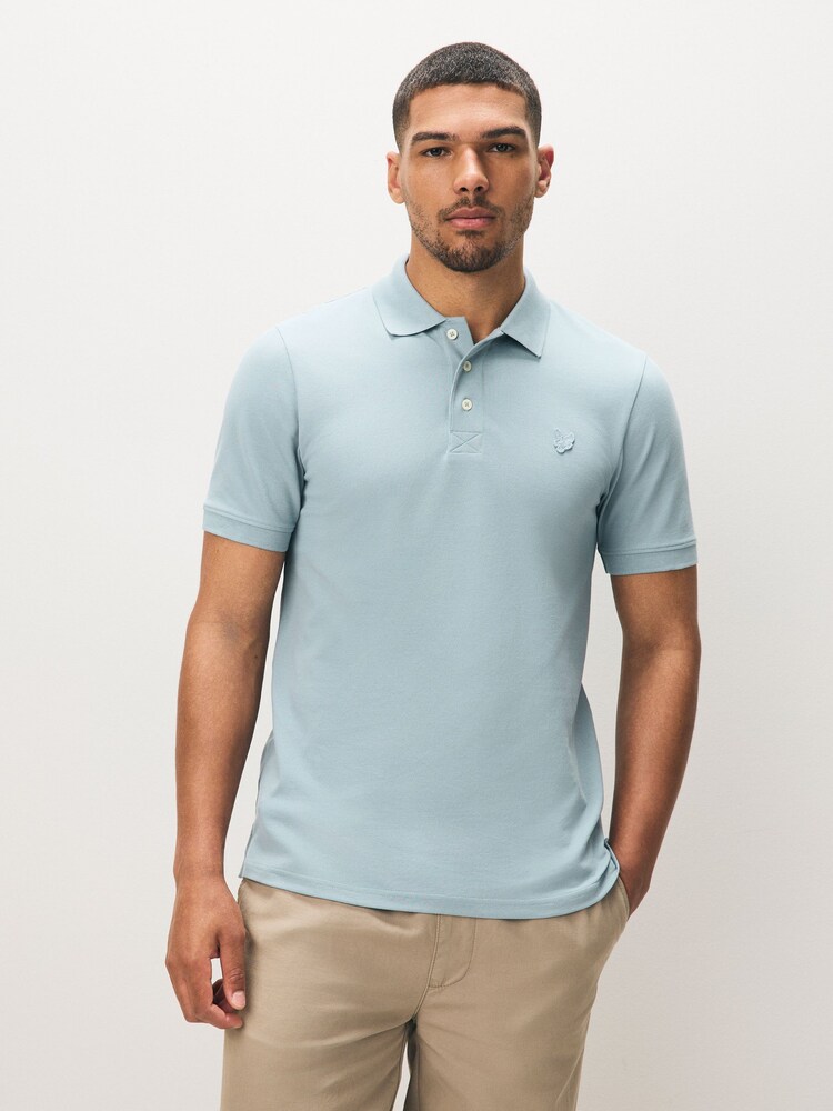 Lyle & Scott Blue Chrome Superfine Polo Shirt - Image 1 of 3