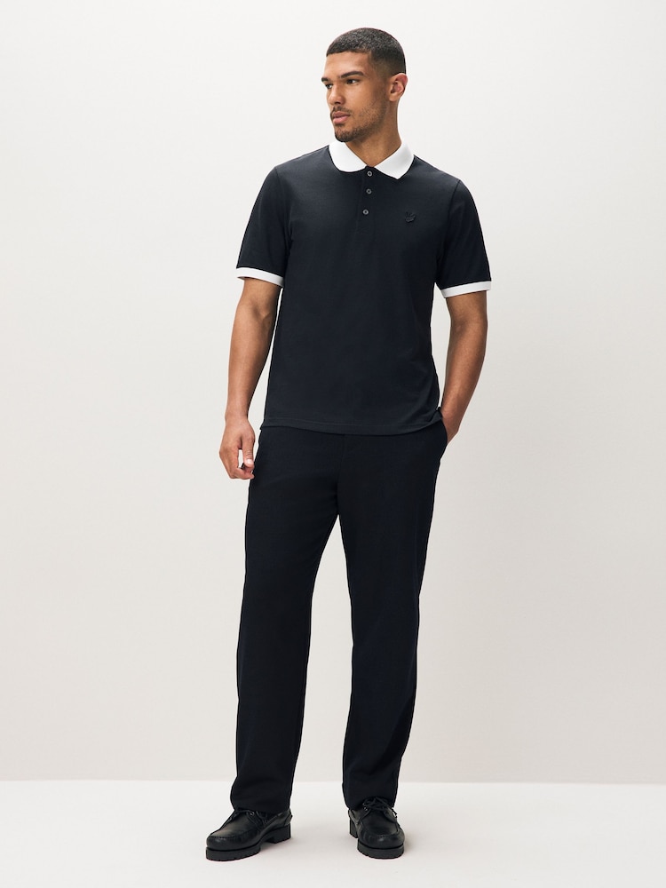 Рубашка поло с контрастной отделкой Lyle & Scott Superfine - Image 2 of 5