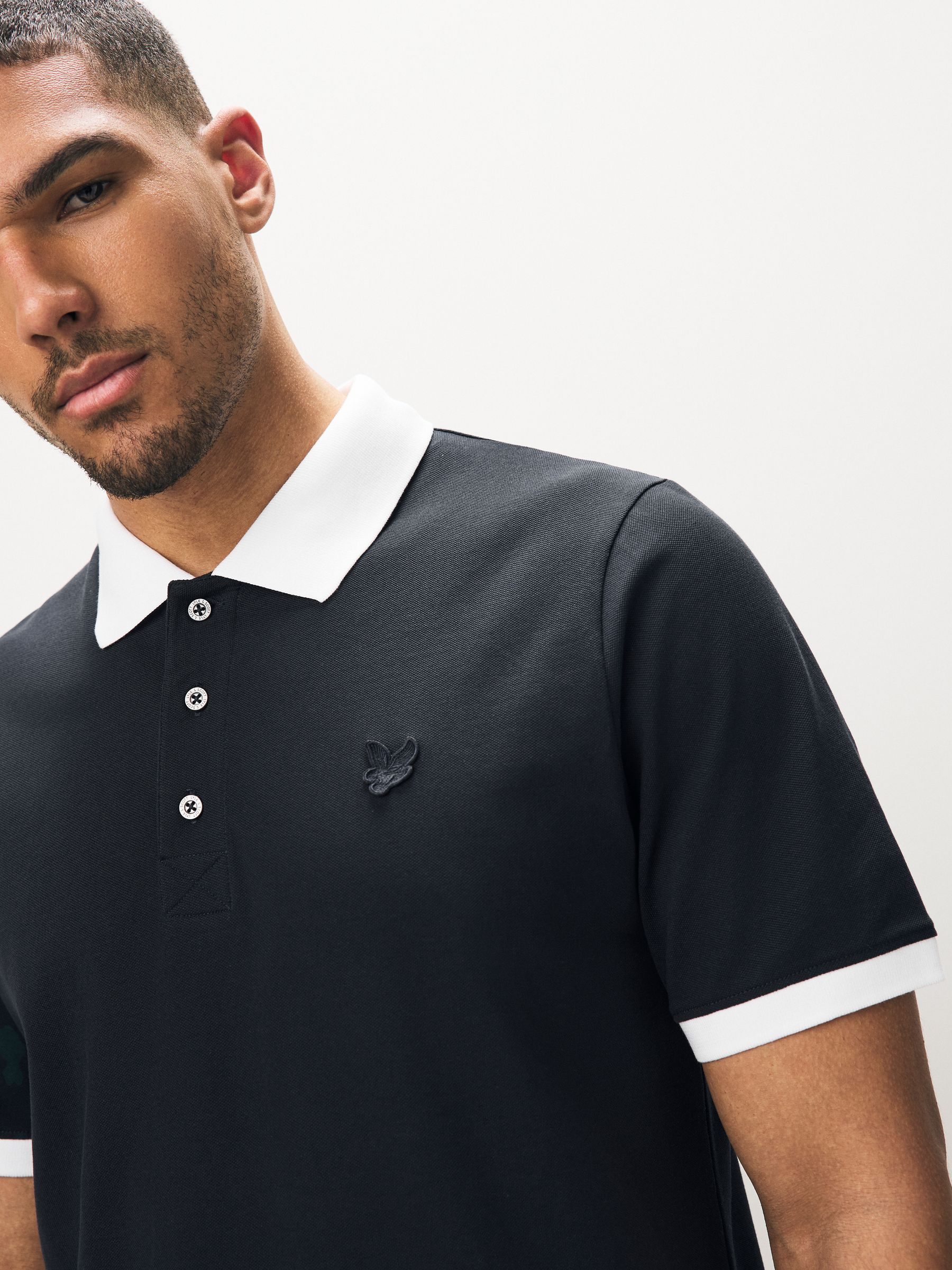 Buy Lyle & Scott Blue Superfine Ringer Polo Shirt from Next Luxembourg