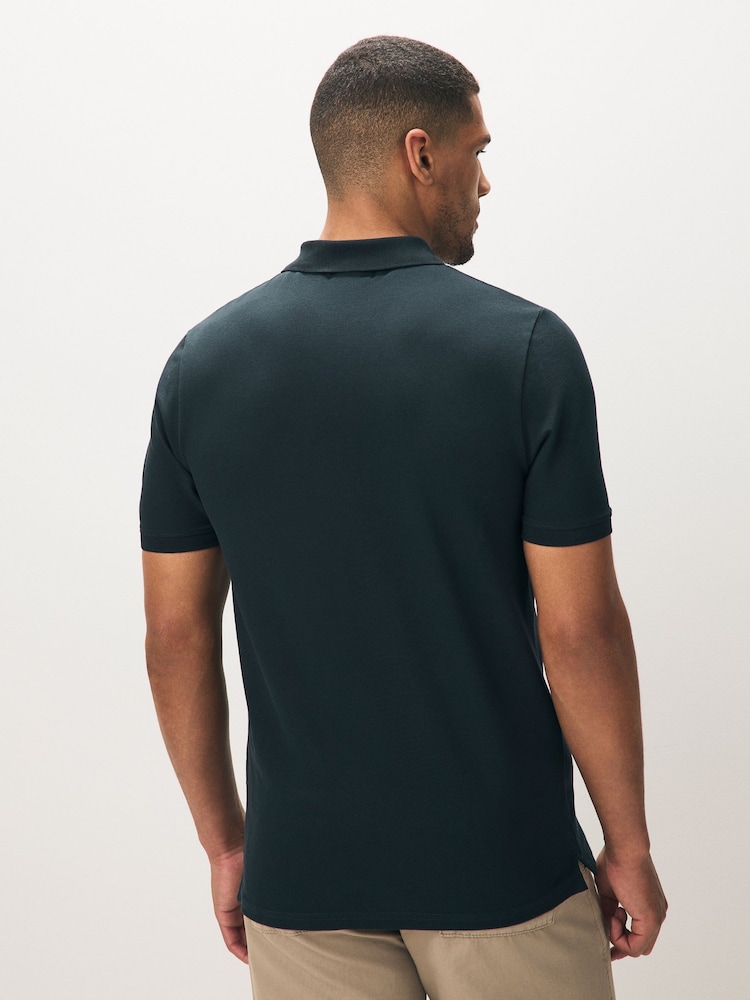 Lyle & Scott Blue Superfine Polo Shirt - Image 2 of 4