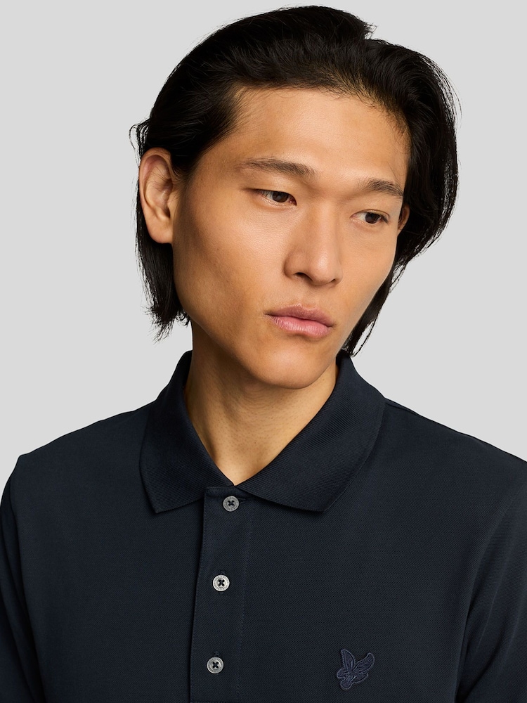 Lyle & Scott Blue Superfine Polo Shirt - Image 4 of 4