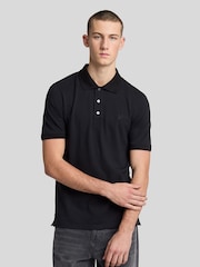 أسود - قميص بولو بملمس ناعم للغاية من Lyle & Scott - صورة 1 من 4