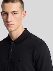 أسود - قميص بولو بملمس ناعم للغاية من Lyle & Scott - صورة 4 من 4