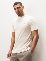 Lyle & Scott Natural Cotton Tipped Superfine T-Shirt - Image 1 of 3
