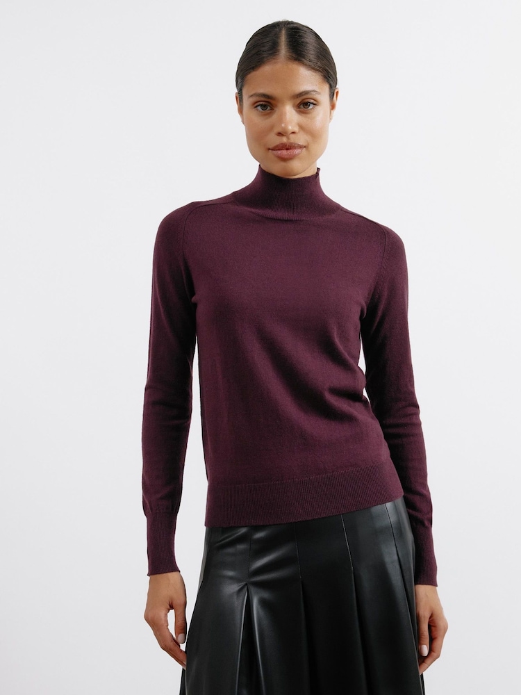 Albaray Red Cashmere Blend Turtle Neck Jumper - Image 1 of 4