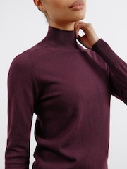Albaray Red Cashmere Blend Turtle Neck Jumper - Image 3 of 4