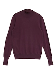 Albaray Red Cashmere Blend Turtle Neck Jumper - Image 4 of 4
