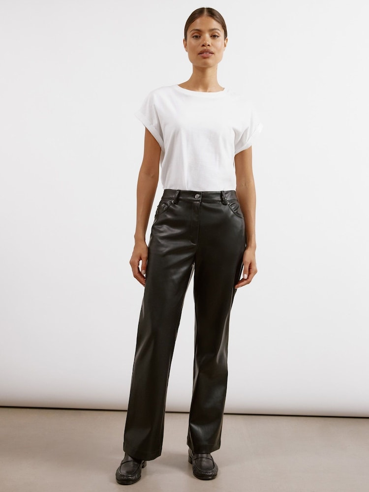 Albaray Faux Leather Black Jeans - Image 1 of 4