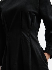 Albaray Waisted Cord Black Dress - Image 3 of 4