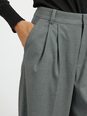 Albaray Grey Flannel Pleat Front Trousers - Image 3 of 4