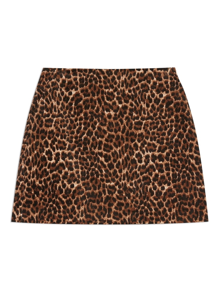 Albaray, Cordrock mit Animal-Print, Braun - Bild 4 von 4
