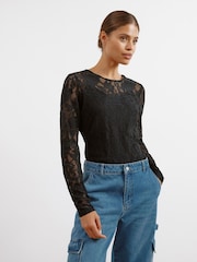Albaray Schwarzes Top mit Spitze - Bild 1 von 6