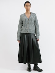Albaray Grey Chunky Rib Cardigan - Image 1 of 5