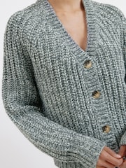 Albaray Grey Chunky Rib Cardigan - Image 4 of 5