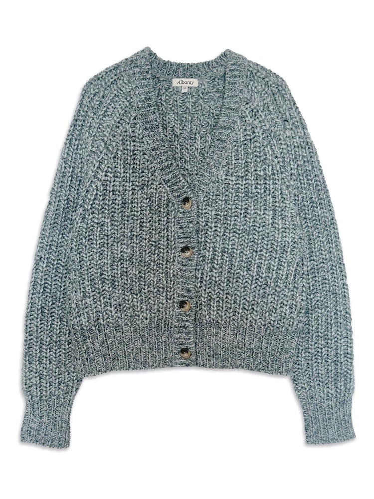 Albaray Grey Chunky Rib Cardigan - Image 5 of 5
