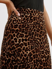 Albaray Animal Print Midi Brown Skirt - Image 3 of 5