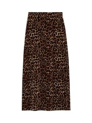 Albaray Animal Print Midi Brown Skirt - Image 5 of 5