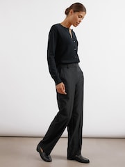 Albaray Tailored Straight Leg Black Trousers - Image 1 of 4