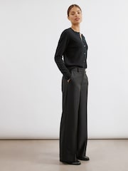 Albaray Tailored Wide Leg Black Trousers - Image 1 of 4