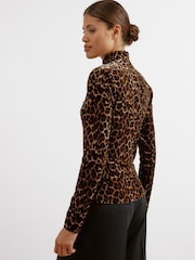 Albaray Animal Velvet Brown Top - Изображение 2 из 6