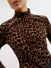 Albaray Animal Velvet Brown Top - Изображение 3 из 6