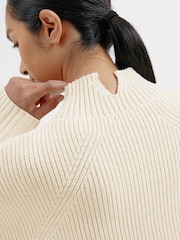 Albaray Fishermans cremefarbener Pullover aus geripptem Material - Bild 3 von 5