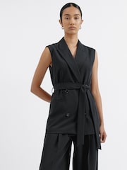 Albaray Tailored Sleeveless Black Jacket - Image 1 of 5