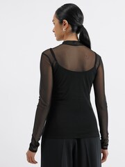 Albaray, schwarzes Netz-Top - Bild 2 von 5