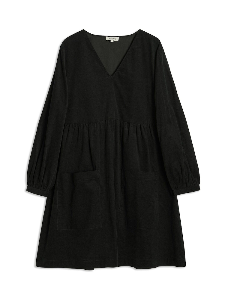 Albaray Cord Pocket Mini Black Dress - Image 4 of 4