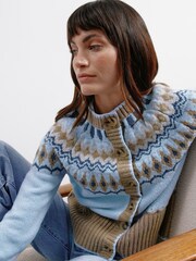 Albaray Blue New Fairisle Pattern Cardigan - Image 1 of 5
