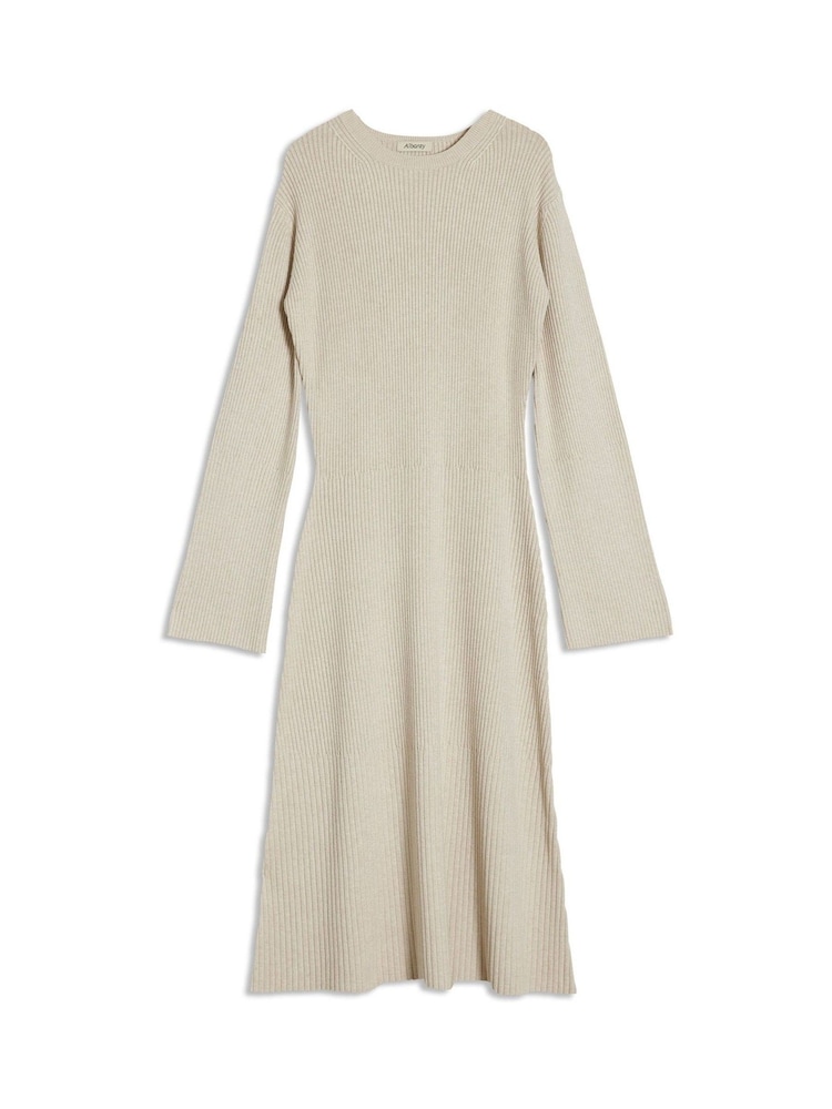Albaray Natural Flute Sleeve Knitted Dress - Image 4 of 4