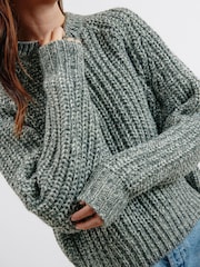 Albaray Grey Chunky Rib Jumper - Image 3 of 4