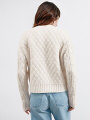 Albaray Cream Cable Cardigan - Image 2 of 4